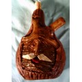 Jug Bottle Collectible Man Face Carved Resin