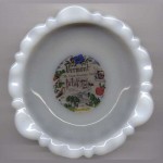 Vintage milkglass ashtray Vermont picture