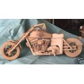 Motorcycle Collectibles Wood Handmade Natural