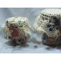 Handcrafted Grandma's Buttons Jar Vintage 3