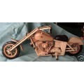 Motorcycle Collectibles Wood Handmade Black Tire