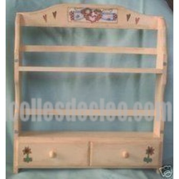 Wood Shelf Rack Cupboard Drawer