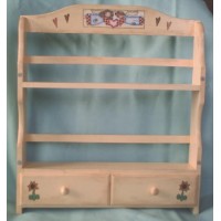 Wood Shelf Rack Cupboard Drawer