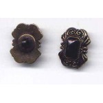 Boutons Style Antique Noir Or Tige 23 D4116