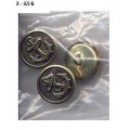 33 Buttons Metal Shank Anchor Copper