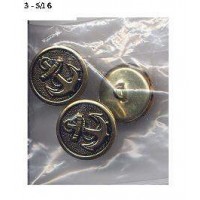 33 Buttons Metal Shank Anchor Copper