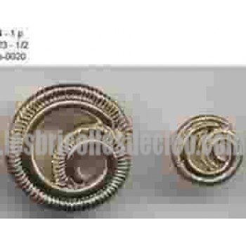 27 Plastic Shank Buttons Gold Spiral