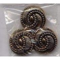 20 Buttons Plastic Gold Knot Shank Sewing