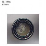 Boutons Métal Argent Centre Nacre Bleu