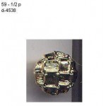 Boutons Plastique Tige Or Patchwork D-4538