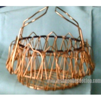 Vintage Wire Basket Filligree Gold Transformable