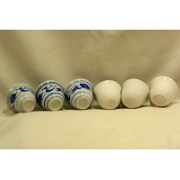 Sake Glasses Porcelain Blue White 6