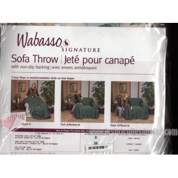 Wabasso Signature Sofa Throw Non-Slip Backing
