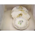 Decorative White Plate Perforated Gold Border (3)