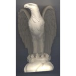 Aigle Blanc Marbre Statue Américain Collection
