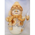 Snowman Holding Skis and Ski Poles unbranded decoration