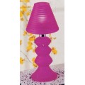 Glass Lamp Candle holder Fushcia Tea Light