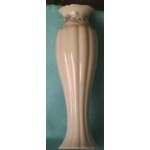 Vase Blanc Lenox Céramique Fleurs Bord Doré