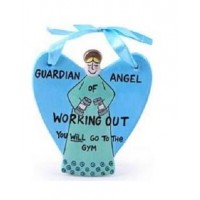 Guardian Angel Plaque Our Name is Mud Working Out