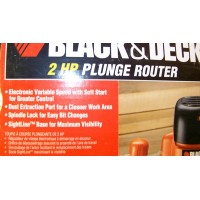 Black N Decker 2 hp Plunge Router variable speed