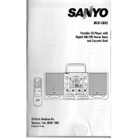 Sanyo MCD-5882 CD AM-FM Stereo Tuner Tape Deck Boombox