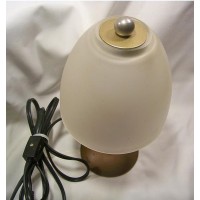 Lampe électrique vintage Bronze Verre givré