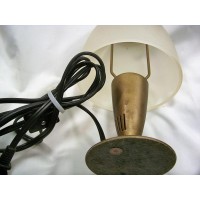 Vintage electric lamp Bronze Frosted glass