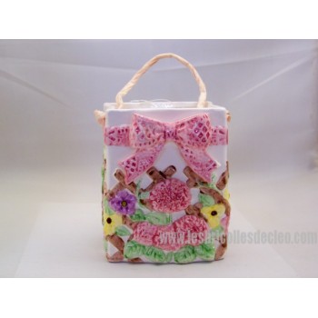 Bowl or Container Ceramic Bag Easter Bunny