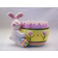Bowl or Container Ceramic Easter Bunny Egg