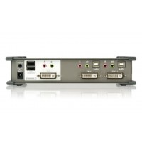 Commutateur DVI KVMP 2 ports audio câbles