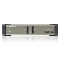 Commutateur DVI KVMP 2 ports audio câbles