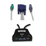 PS 2 KVM Switch 2 Port Attached Cables