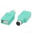USB Female Converter Connector Adapter To PS2 Male