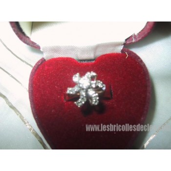 Bague Diamant Dames 84 pts Or 14K Forme de Fleur