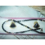 Necklace Earing Set Hematite Haematite Vintage