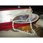 Genuine Cultured Pearl Necklace 17 inches 5mm