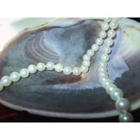 Genuine Cultured Pearl Necklace 17 inches 5mm