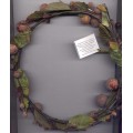 Christmas Wreath Frosted Berries Glass Beads