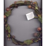 Christmas Wreath Frosted Berries Glass Beads