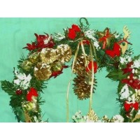 Christmas Wreath Handcrafted Holidays 12 inches