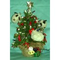 Handcrafted Lighted Mini Christmas Tree Decor