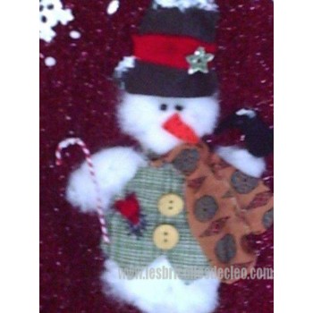 Christmas Stocking Handcrafted 3D Snowman
