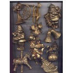Vintage Christmas Ornaments Gold Plastic