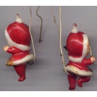 Vintage Christmas Ornaments Red Glass