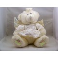 Ange Peluche Animal Rembourré Robe Blanche Ailes