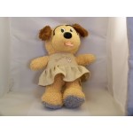 Peluche Chien Fille Beige Animal Rembourré 14