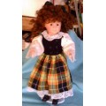 16 inches Doll #721 Plaid Dress Lace Curly hair