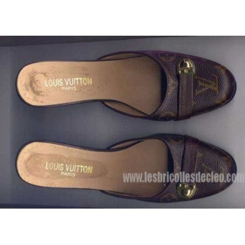 Chaussures Mules brunes pour dames LV 36