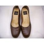 Escarpins a talons bas pour dames brun mat