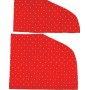 Retailles Tissus Crazy Patchwork Rouge à Pois